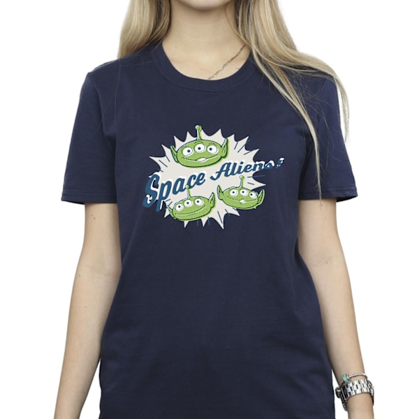 Disney Dam/Damer Toy Story Aliens Bomull Boyfriend T-shirt Navy Blue 5XL