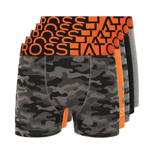 Crosshatch Herr Endocamo Regular Boxershorts (5-pack) M Ora Orange M