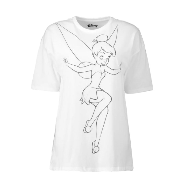 Tinkerbell Dam/Kvinnors Bomull T-Shirt S Vintage Vit Vintage White S