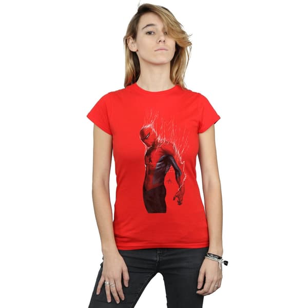 Marvel Dam/Dam Spider-Man Web Wrap T-shirt i bomull M Röd Red M