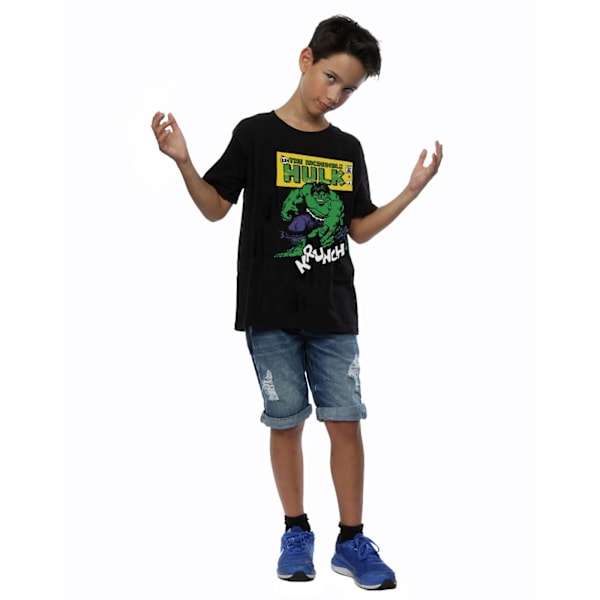 Hulk Boys Krunch Bomull T-shirt 9-11 år Svart Black 9-11 Years