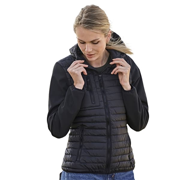 Tee Jays Dam Crossover Hooded Jacka S Svart Black S