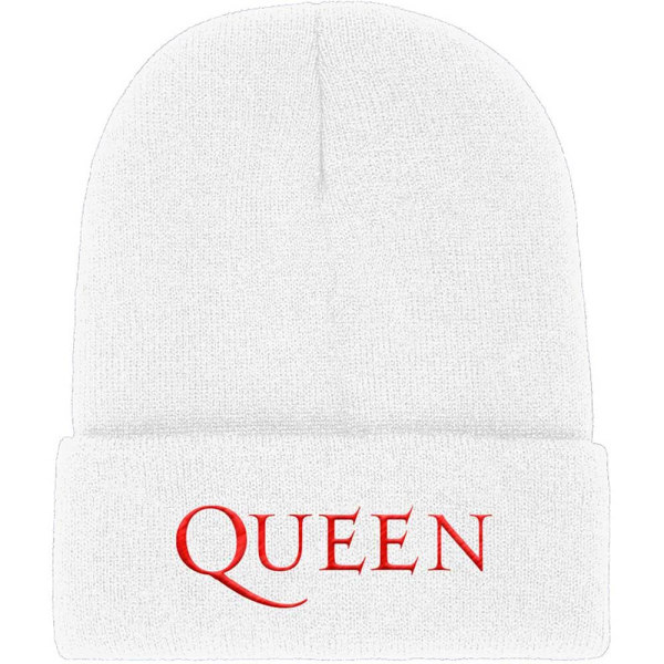 Queen Unisex Adult Logo Beanie One Size Vit White One Size