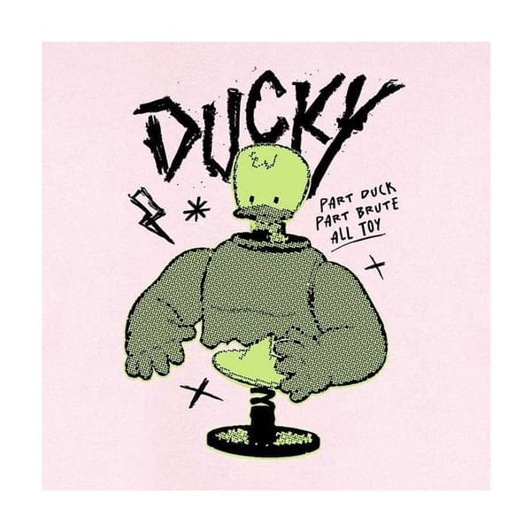Ducky Långärmad Sweatshirt för herrar L Rosa Pink L