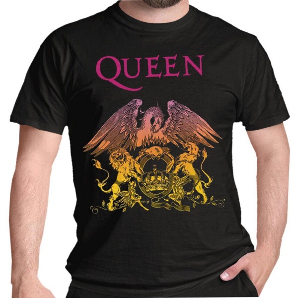 Queen Unisex Vuxen Gradient Crest T-shirt L Svart Black L