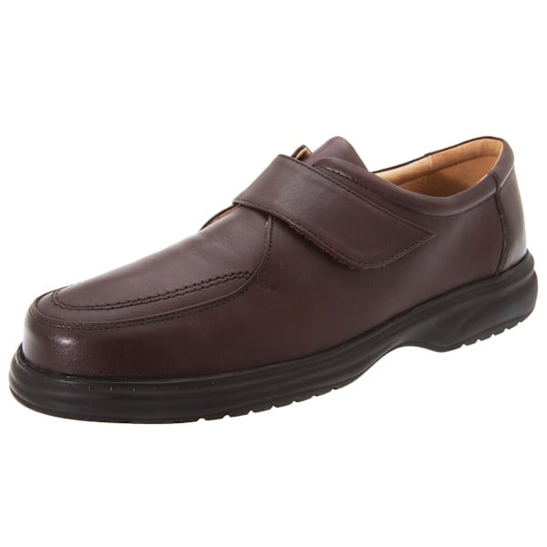 Roamers Superlite breda passform Touch Fastening Läderskor för män 1 Brown 13 UK