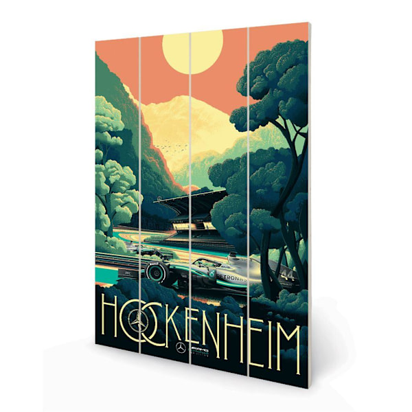 Zoom Hockenheim Träskylt 59cm x 40cm Flerfärgad Multicoloured 59cm x 40cm