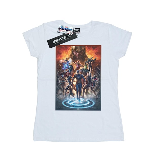 Marvel Womens/Ladies Avengers Endgame Heroes At War Bomull T-Sh White S