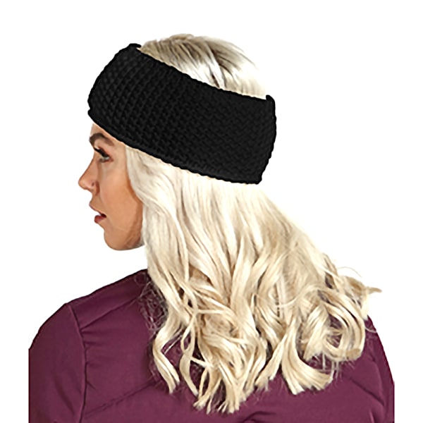 Beechfield Unisex Vinter Slopeside Våffelpannband En Storlek Bla Black One Size