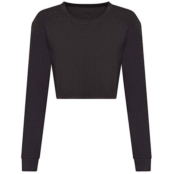 Awdis Dam/Kvinnor Heather Crop T-Shirt M Svart Black M