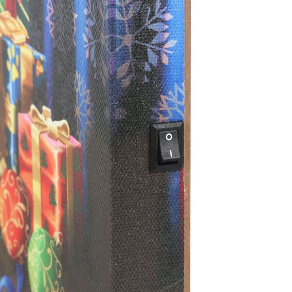 Lisa Parker Krampuss Jul Ljus Upp Canvas One Size Multico Multicoloured One Size