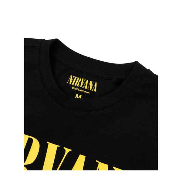 Nirvana Pyjamas för män med logotyp, kortärmad, lång, XXL, svart Black XXL