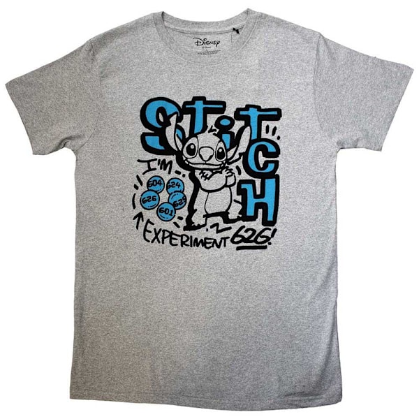 Lilo & Stitch Unisex Vuxen Experiment T-Shirt L Grå Grey L