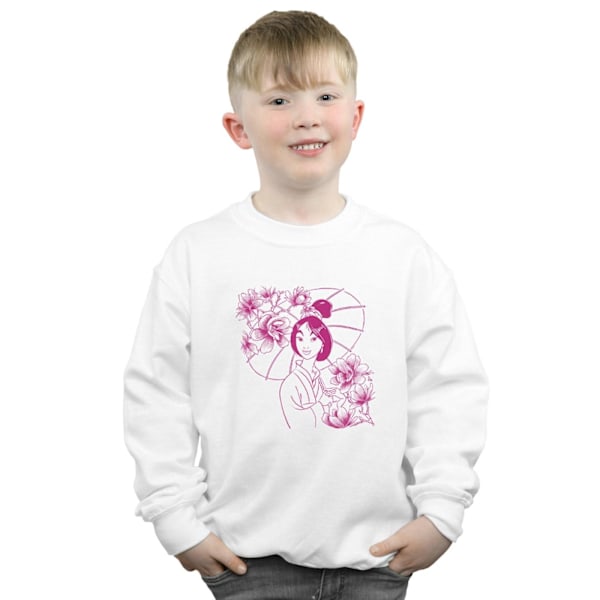 Disney Pojkar Mulan Mono Magnolia Sweatshirt 7-8 År Vit White 7-8 Years