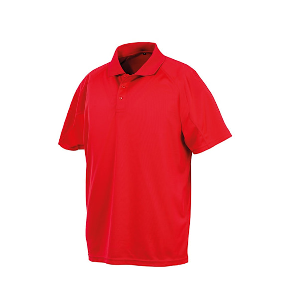 Spiro Impact Herr Performance Aircool Polo T-Shirt L Röd Red L