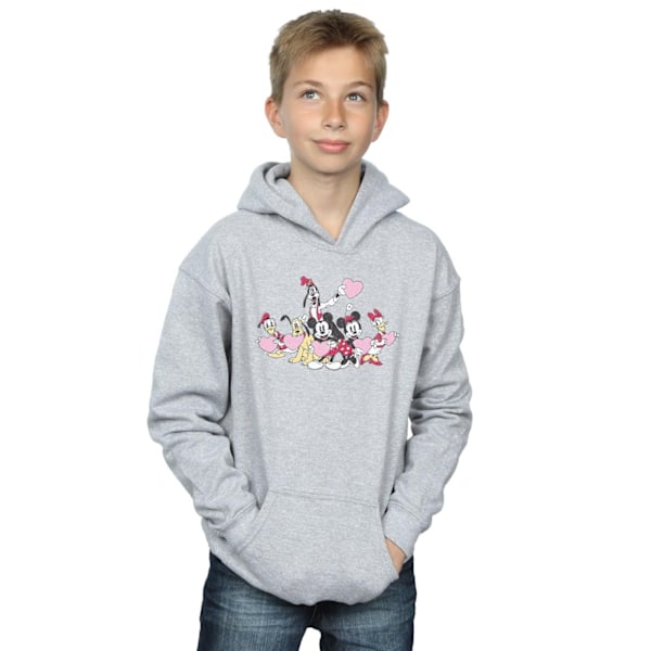 Disney Boys Mickey Mouse Love Friends Hoodie 12-13 år Sport Sports Grey 12-13 Years