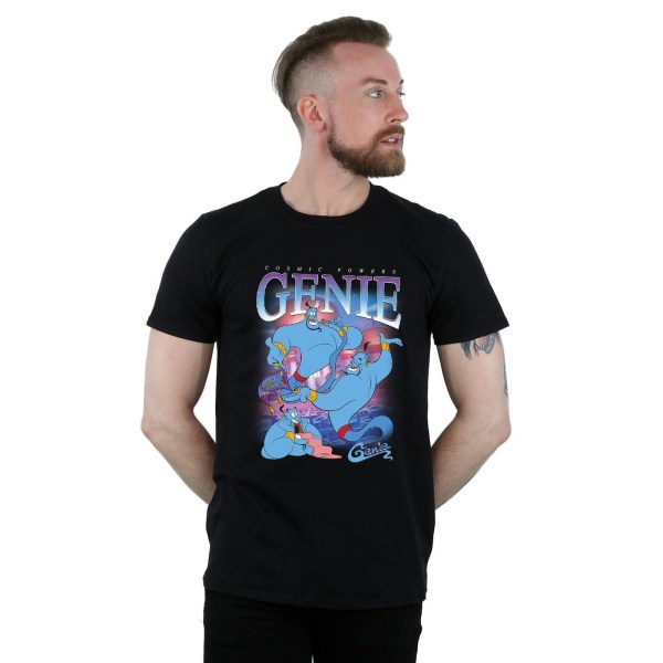 Aladdin Mens Genie Montage bomull T-shirt L Svart Black L