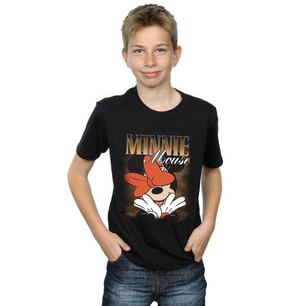 Disney Boys Minnie Mouse Bow Montage T-shirt 12-13 år Svart Black 12-13 Years