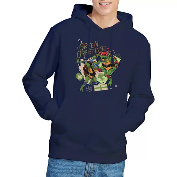 Teenage Mutant Ninja Turtles: Mutant Mayhem Julhälsning för Män Navy XXL