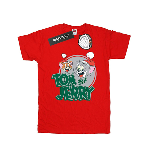 Tom And Jerry Dam/Damer Julhälsningar Bomull Pojkvän Red L
