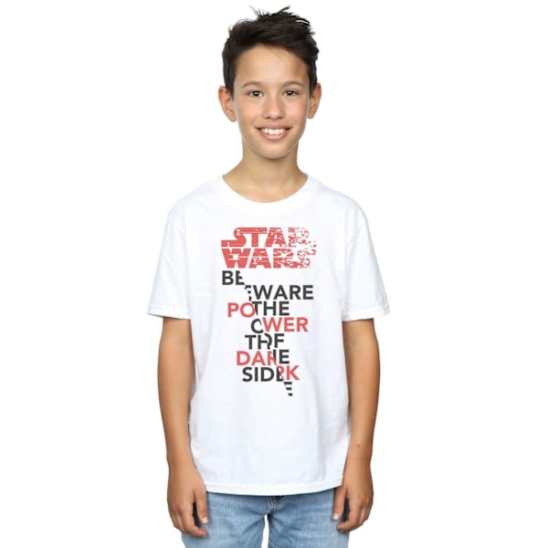 Star Wars The Last Jedi Power Of The Dark Side T-shirt för pojkar 5-6 år White 5-6 Years