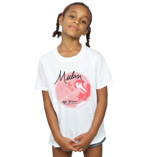 Disney Girls Mulan Be True Bomull T-shirt 5-6 år Vit White 5-6 Years