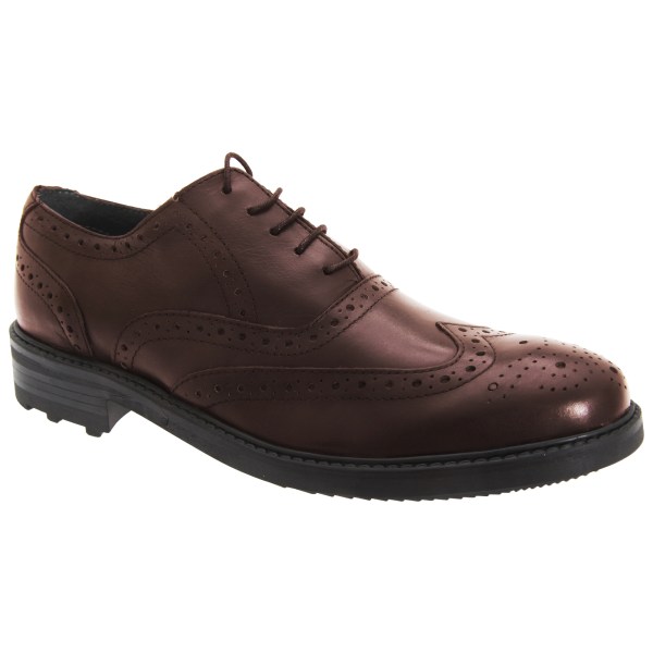 Roamers Herr 5 Eyelet Brogue Oxford Läderskor 6 UK Svart Black 6 UK