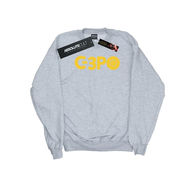 Star Wars Pojkar The Rise Of Skywalker C-3PO Text Logo Sweatshirt Sports Grey 12-13 Years