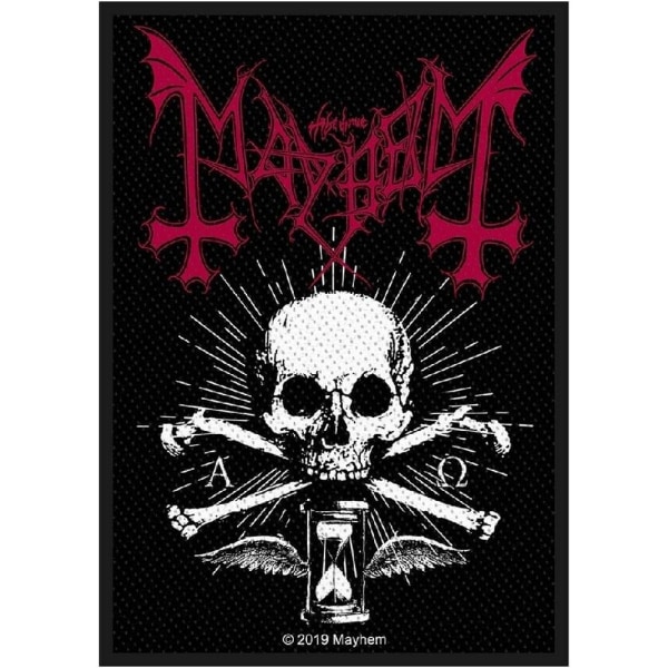 Mayhem Alpha Omega Daemon vävd patch One Size Svart/Röd/Vit Black/Red/White One Size