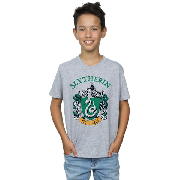 Harry Potter Boys Slytherin Crest T-Shirt 7-8 år Sports Grey Sports Grey 7-8 Years