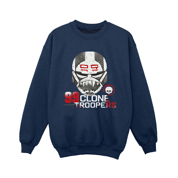 Star Wars Boys The Bad Batch 99 Clone Troopers Sweatshirt 7-8 år Navy Blue 7-8 Years