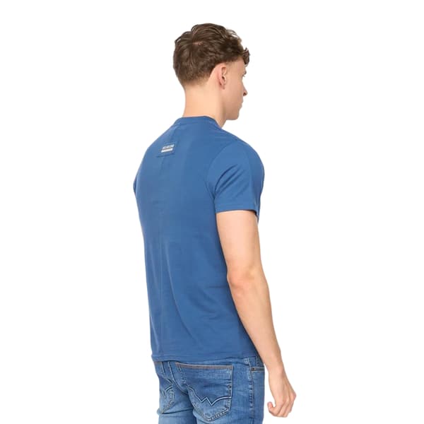 Duck and Cover Herr Stoneham Borstad Bomulls T-shirt M Blå Blue M