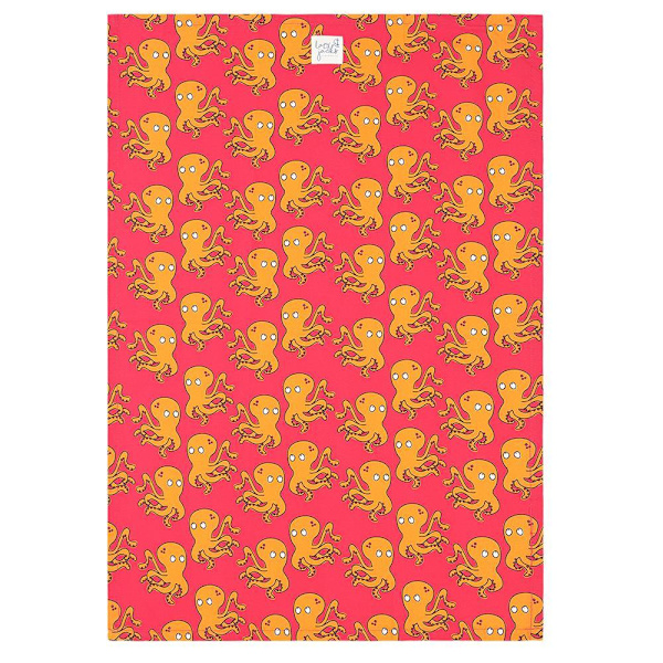 Lazy Jacks Bläckfisk Diskhandduk (2-pack) One Size Röd Red One Size