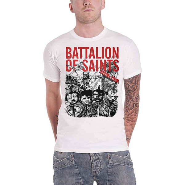 Battalion of Saints Unisex Adult Second Coming T-Shirt S Vit White S