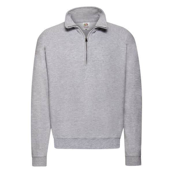 Fruit Of The Loom Herr Klassisk Quarter Zip Sweatshirt S Heather Heather Grey S