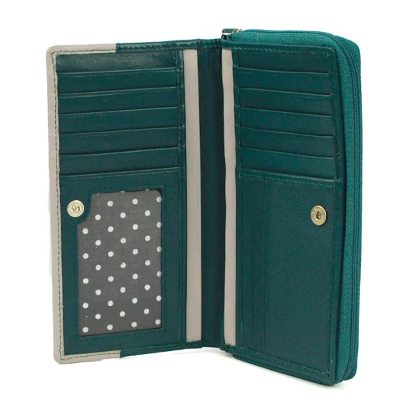 Eastern Counties Läder Dam/Dam Rachel Laser Cut Läder Teal/Ivory One Size