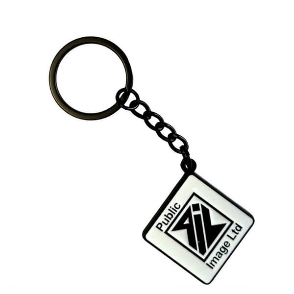 PIL (Public Image Ltd) Logonyckelring En Storlek Svart/Vit Black/White One Size