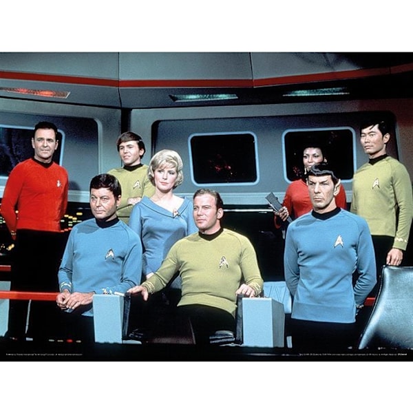 Star Trek Tos Cast Print 40cm x 30cm Flerfärgad Multicoloured 40cm x 30cm