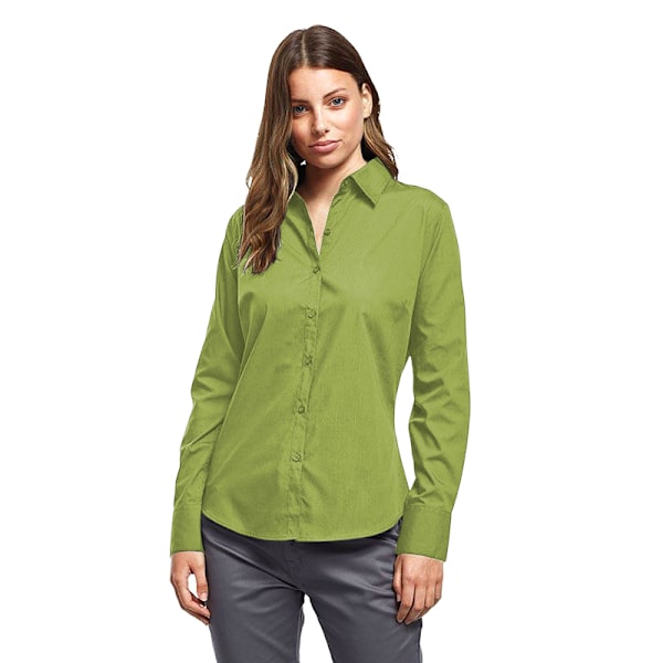Premier Dam/Dam Poplin Långärmad Blus 8 Lime Lime 8
