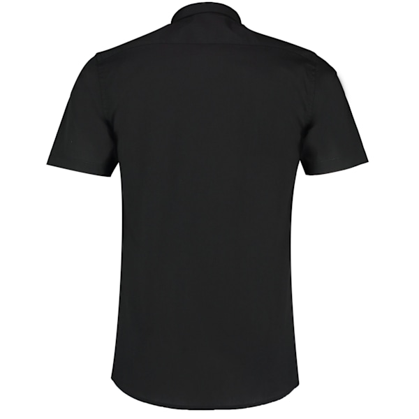 Kustom Kit Herr Poplin Kortärmad Skjorta 19in Svart Black 19in