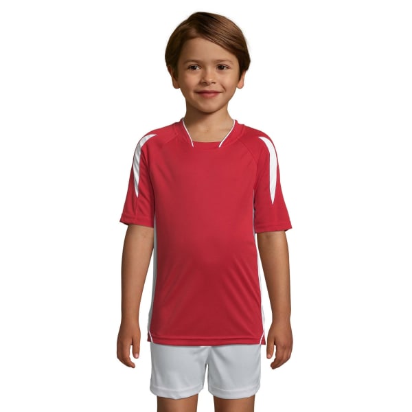 SOLS barn/barn Maracana 2 kortärmad fotboll T-shirt 10 Lemon/Black 10 Years