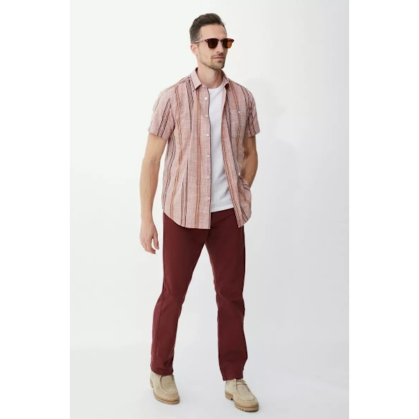 Mantaray Herrkläder Färgade Chinos 36S Mörk Röd Dark Red 36S