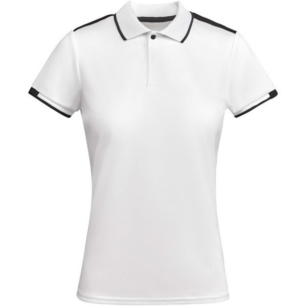 Roly Dam/Damer Tamil Kortärmad Sports Polotröja S Vit White/Solid Black S