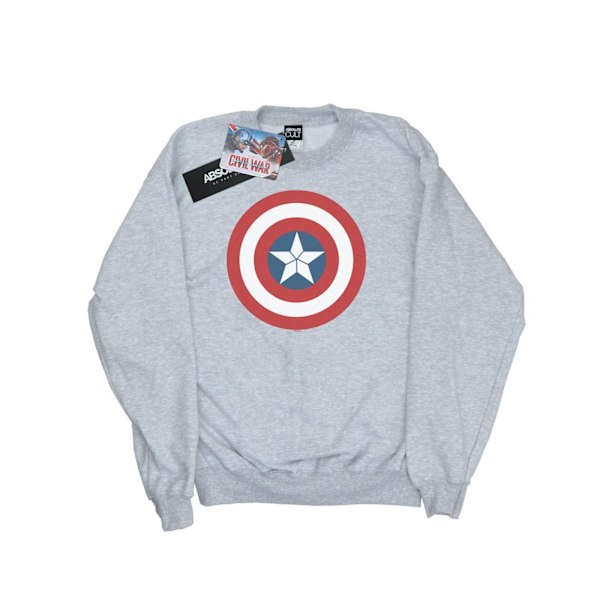 Marvel Boys Captain America Civil War Shield Sweatshirt 5-6 år Sports Grey 5-6 Years