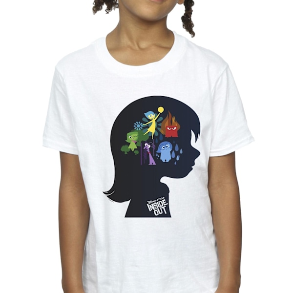 Disney Girls Inside Out Silhouette Bomull T-shirt 5-6 år Vit White 5-6 Years