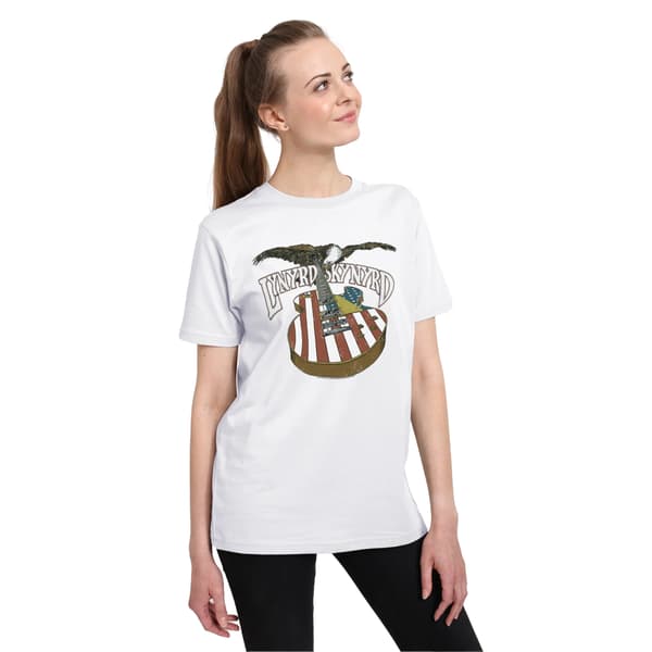 Lynyrd Skynyrd Unisex Vuxen Gitarr T-Shirt M Vit White M