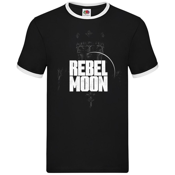 Rebel Moon Unisex Vuxen Ringer Logotyp T-shirt M Svart/Vit Black/White M