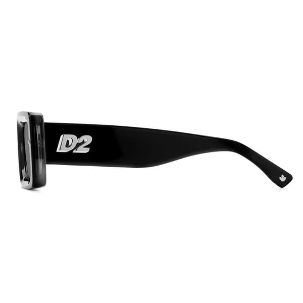 DSquared2 Herr Rektangulära Solglasögon 52cm Svart/Grå Black/Grey 52cm