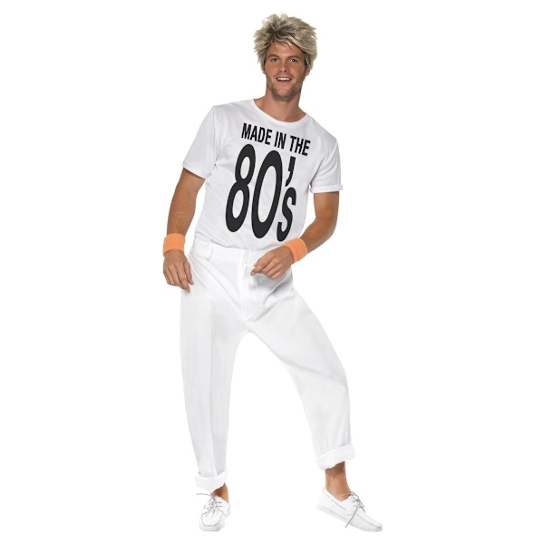 Smiffys Unisex Vuxen Made In 80s Kostymset M R Vit/Svart White/Black M R