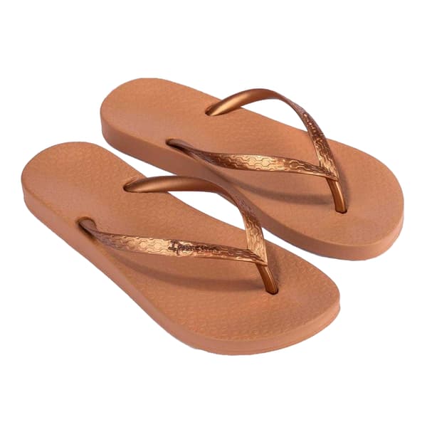 Ipanema Dam Anatomisk Formad Fotbädd Platta Flip-Flops Brown 7 UK